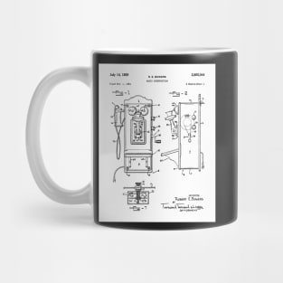 Phone Patent - Telephone Hallway Home Decor Art - White Mug